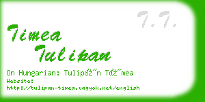 timea tulipan business card